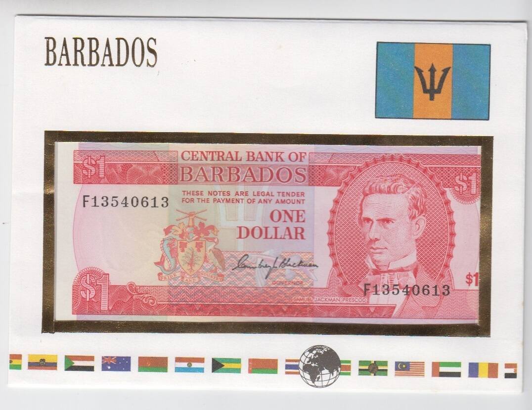 Barbados, 1 Dollar Banknote kassenfrisch | MA-Shops
