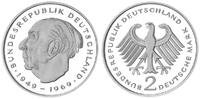 2 DM 1972 G Deutschland 2 DM J.407 Heuss 1972 G besondere Erhaltung: Polierte Platte (PP, Proof) Polierte Platte (PP, Proof)