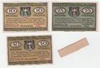 Deutschland / Neidenburg 10,25&50Pfennig-Scheine Deutschland / Neidenburg, 10,25&50Pfennig-Scheine, 22. September 1920 -