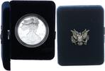 USA - American Eagle 1 Dollar - 1 Unze Silber USA One Dollar - 1 $ American Eagle 1 oz Feinsilber mit Box und Zertifikat -