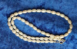 Silber Verschluss Perlen Kette, 40cm lang,13g -