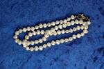 333 Gold Verschluss Perlen Kette, 48cm lang,26g -