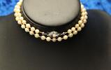 585 Gold Verschluss Perlen Kette, 48cm lang, 15g -