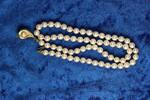 585 Gold Verschluss Perlen Kette, 48cm lang, 26g -