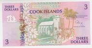Cook Islands 3 $-Geldschein Cook Islands, 3 $-Geldschein -