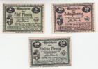 Treffurt 3 Scheine zu 5,10&50Pfennig Treffurt, 3 Scheine zu 5,10&50Pfennig, 1921 -