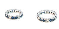 750 Gold Memoire Ring mit Saphir & Diamanten, Ringgröße 50 -