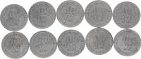 Deutschland / Polen / Getto Litzmannstadt 10 Mark (mit Echtheitszertifikat und Fachbuch ) Lot mit 10 Münzen Exemplare aus dem New Yorker Lot -