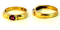 375 Gold Ring mit Rubin, 3g, Ringgröße 59 -