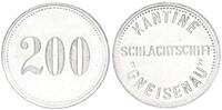 Deutschland / Schlachtschiff Gneisenau 200 Pfennig Schlachtschiff Gneisenau 200 Pfennig Aluminium für die Kantine -