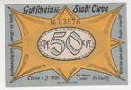 Deutschland/ Cleve 50Pf Schein Deutschland/ Cleve, 50Pf Schein -