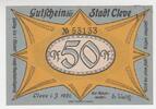 Deutschland/ Cleve 50Pf Schein Deutschland/ Cleve, 50Pf Schein -