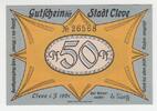 Deutschland/ Cleve 50Pf Schein Deutschland/ Cleve, 50Pf Schein -