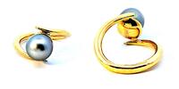 750 Gold Ring mit Tahiti Perle, 18K (getestet, nicht gestempelt), Ringgröße 60 -