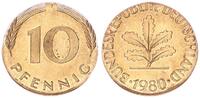 Deutschland 10 Pfennig BRD Fehlprägung: Rondenverwechselung, auf 5 Pfennig Ronde,nicht im Ring geprägt -