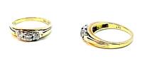 585 Gold Ring mit Diamanten, 3,95g Ringgröße 54 -