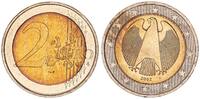 Deutschland 2 Euro Fehlprägung : mit abartigen Ring geprägt ( zu schmal ) ohne Randschrift -