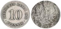 Deutschland / Kaiserreich 10 Pfennig Fehlprägung : Einseitiger Abschlag/geplatzter Schrötling -