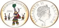 Bermuda 5 Dollar 4 Gombey Tänzer in Farbe -