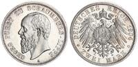 Deutsches Kaiserreich - Schaumburg Lippe 2 Mark Fürst Georg zu Schaumburg-Lippe - Erstabschlag mit spiegelnden Flächen -