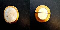 585 Gold Gemme Brosche,4cm hoch (siehe Foto), 3,5cm breit -