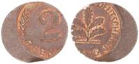 Deutschland 2 Pfennig Fehlprägung auf 1 Pfennig Rohling, 30 % dezentriert -