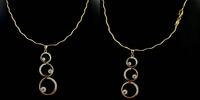 585 Gold Kette mit Zirkonen Anhänger ca.48cm lang -