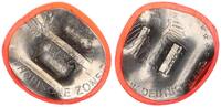 Bundesrepublik Deutschland 5 Euro Tropische Zone nur auf Innenteil geprägt,und kurios verformt -