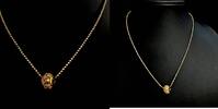 750 Gold Kette mit Zirkonen Kugel Anhänger ca.40cm lang -