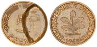 Deutschland 5 Pfennig J.382 Kursmünze Fehlprägung : Abdruck einer anderen geprägten Münze -