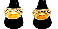 Ring Gold 585 Ring mit Onyx Stein, 7g, Ringgröße 58 -