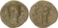 Antike / Römische Kaiserzeit / Hadrian Sesterz Hadrianus, 117-138, Fortuna n.l. stehend -