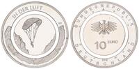 Deutschland / Eurowährung 10 Euro In der Luft ( aus Serie Luft bewegt) mit Polymerring -