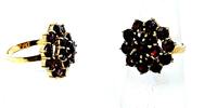 333 Gold Ring mit Granat Stein, 4,4g, Ringgröße 56 -