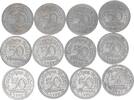 Deutschland / Weimar / Inflationszeit 12x50 Pfennig Lot 12 Münzen J.301 -