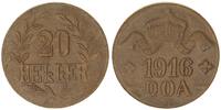 Kolonien Deutsch-Ostafrika 20 Heller DOA J.724 b Messing LL fehlerfrei -