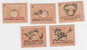 Deutschland 5x 20 Pfennig-Schein Lübeck -