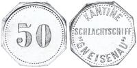 Deutschland 50 Pfennig Schlachtschiff Gneisenau 50 Pfennig für die Kantine -