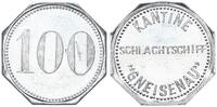 Deutschland 100 Pfennig Schlachtschiff Gneisenau 100 Pfennig für die Kantine -