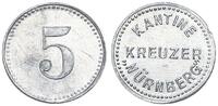 Deutschland 5 Pfennig Kreuzer Nürnberg Schiffsgeld für die Kantine -