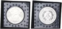 DDR 2 Mark Aluminium in original Folie der Staatsbank -