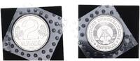 DDR 2 Mark Aluminium in original Folie der Staatsbank -