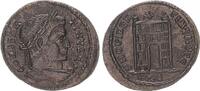 Antike / Römische Kaiserzeit / Constantinus Follis Bronze Constantinus Bronzemünze Lagertor -