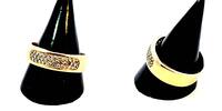 585 Gold Ring mit kleinen Diamanten 5,4g, Ringgröße 62-63 -