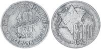 Deutschland / Polen / Getto Litzmannstadt 10 Mark (mit Echtheitszertifikat und Fachbuch ) Aluminium -