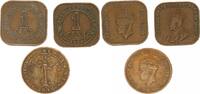 Straits Settlements, Ceylon, Malaya 3 x 1 Cent Straits Settlements, Ceylon, Malaya 3 x 1 Cent -