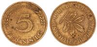 Deutschland 5 Pfennig Kursmünze Fehlprägung : 120° Stempeldrehung -