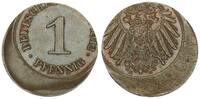 Kaiserreich 1 Pfennig Fehlprägung 30% dezentriert -