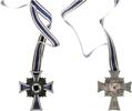 3. Reich Orden Mutterkreuz in Silber mit Band -