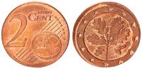 Deutschland / Bundesrepublik 2 Cent Fehlprägung: auf 1 Cent Rohling ohne Randrille geprägt -